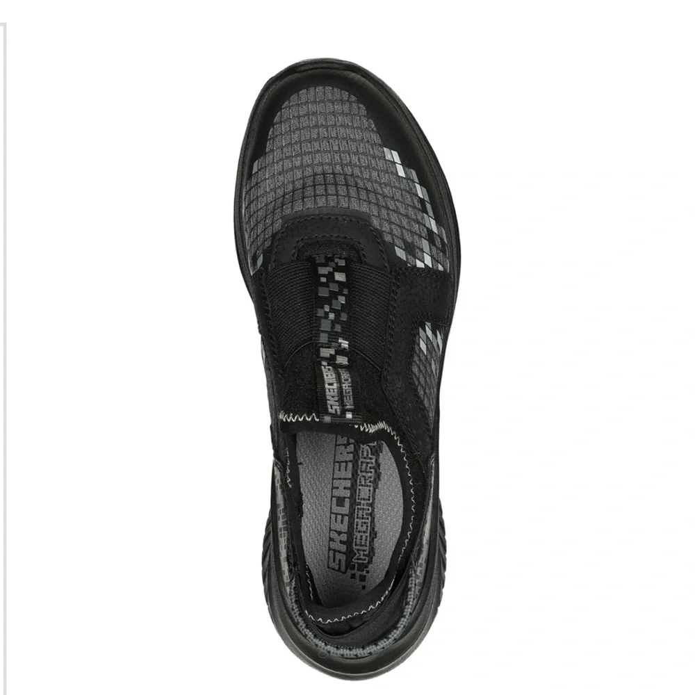 Skechers Minecraft ultra Flex 3.0 Black and Gray Slip-On Mega Craft Size 13 EUC